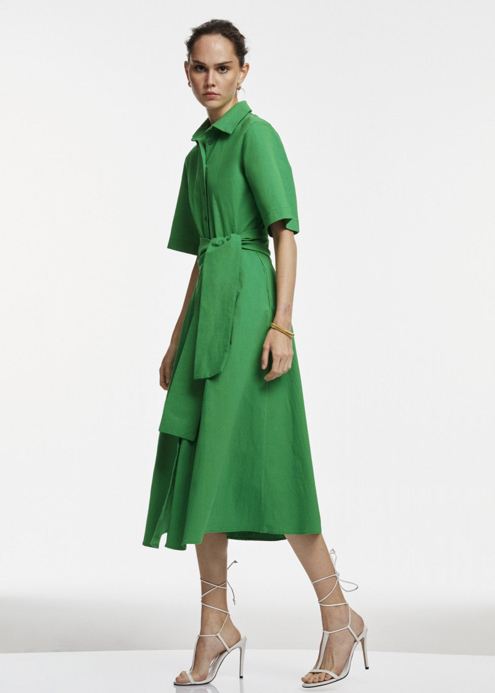 Green midi shirt dress 2024 uk